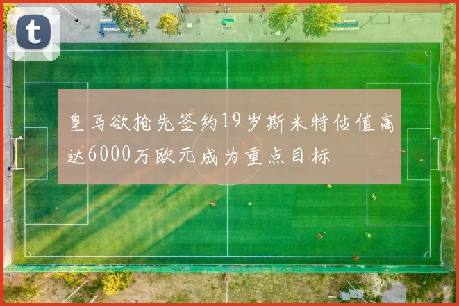 皇马欲抢先签约19岁斯米特估值高达6000万欧元成为重点目标