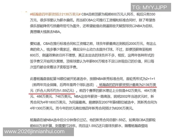 美媒评论杨瀚森被选16顺位过于保守若无法发挥将成大隐患